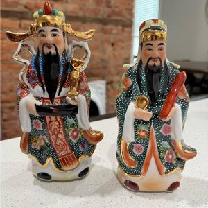 Vintage Chinese Deity Porcelain Figurines